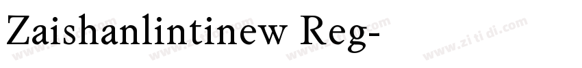 Zaishanlintinew Reg字体转换